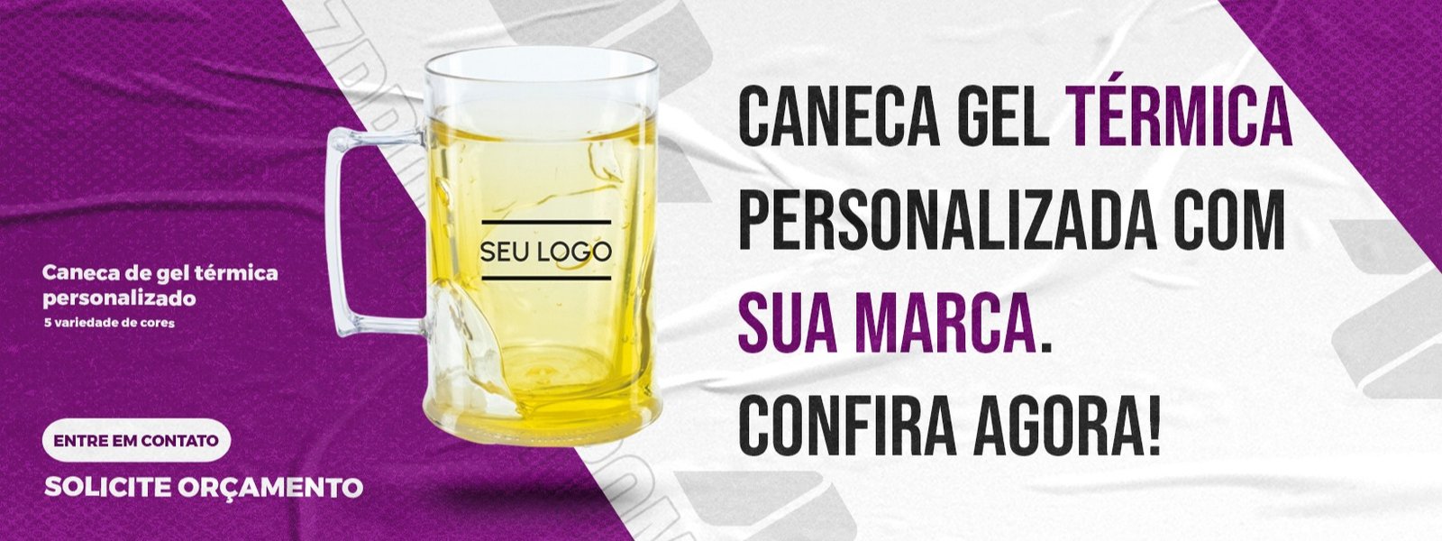 Caneca gel térmica personalizada com sua marca